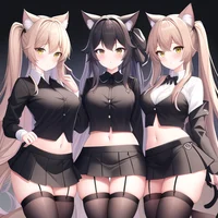 Triplet Catgirls