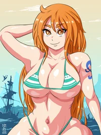 Oiled up Nami