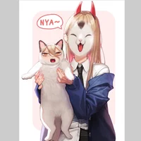 Power and meowy face