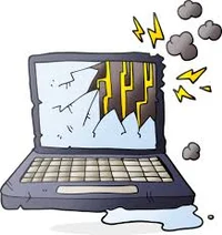 Damaged computer