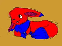 Red and blue Eevee 