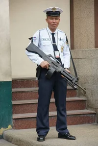 Guard with USAS 12 