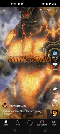 Burning godzilla