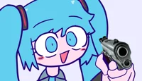 Miku with a gun