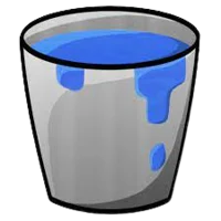 a bucket of water