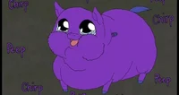 Fat purple fluffy