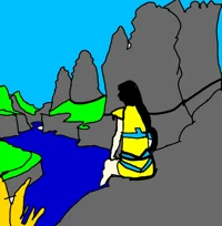 Person alonein world