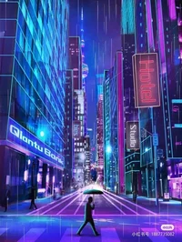 cyberpunk city