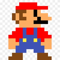 Pixelated mario