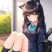 Cat School Girl