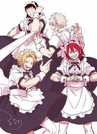 MHA maid cafe harem
