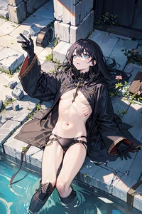 Wounded vampire girl