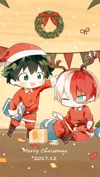 Chibi deku and shoto