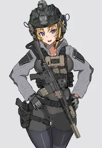 anime military waifu