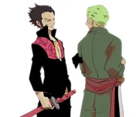 Zoro and Mihawk 