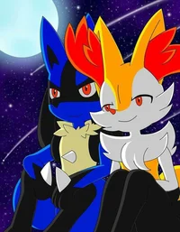 Braixen and Lucario