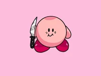 Kirby -with a knife-