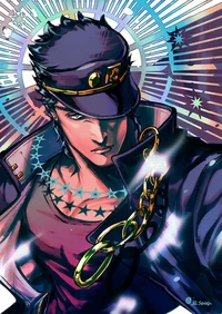 Jotaro and Caesar