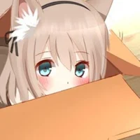 Cat girl in a box