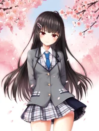 Anime school girl