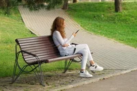 Girl at the bench