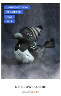 Uzi crow plush