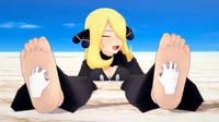 Cynthia in the sand