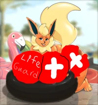 Pool toy Flareon 