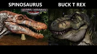 T-rex-Spinosaurus 