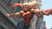 Muscular Supergirl