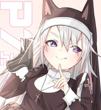 Anime Cat Girl Nun