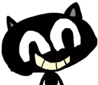 big head cartoon cat