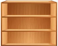 Empty book shelf