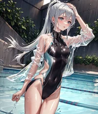 Swimming student
