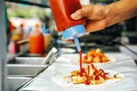 ketchup on Shawarma