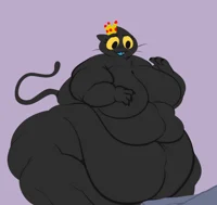 Huge Black Queen Cat