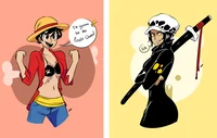 female luffy and law