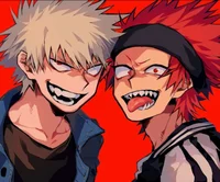 Kirishima and Bakugo