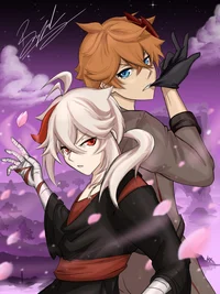 Kazuha and Childe 