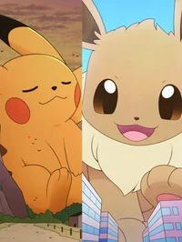 Pikachu Eevee gigant