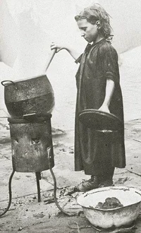 Homeless little girl