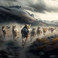 Wolf pack of10 Males