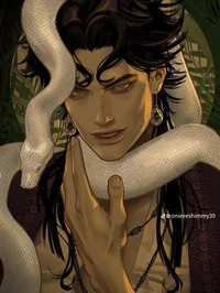 Albino snake husband