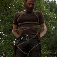 Rick Grimes tied up