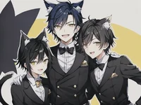 Three cat butlers