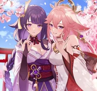 Yae Miko and Ei