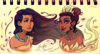 Pocahontas and tiana