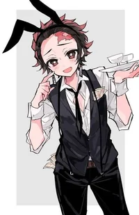 Tanjiro bunny maid