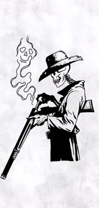 Skeleton with a gun