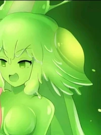 Green slime girl